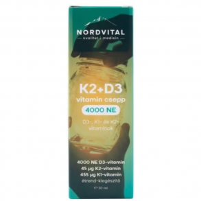 NORDVITAL D3+K2 VITAMIN CSEPP - 30ML NORDVITAL D3+K2 VITAMIN CSEPP - 30ML